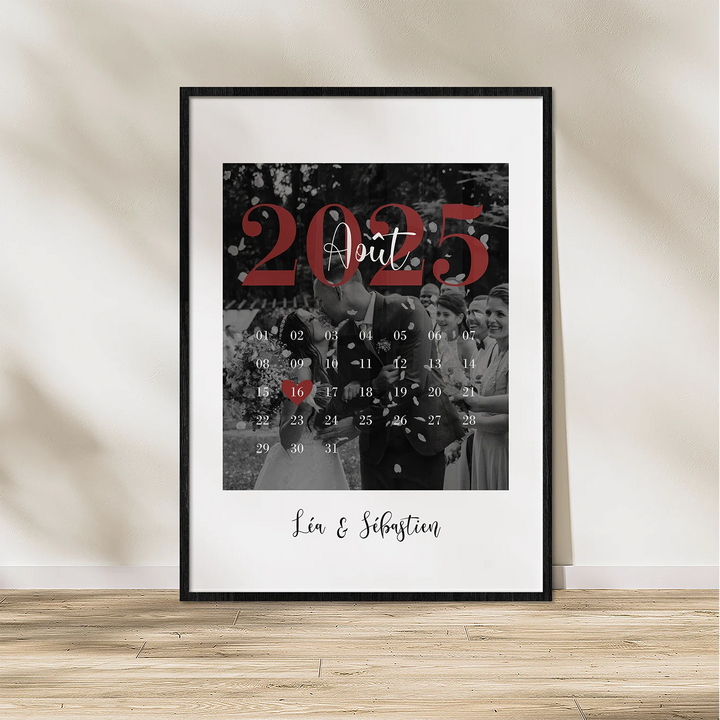 Affiche du calendrier "Notre date spéciale"