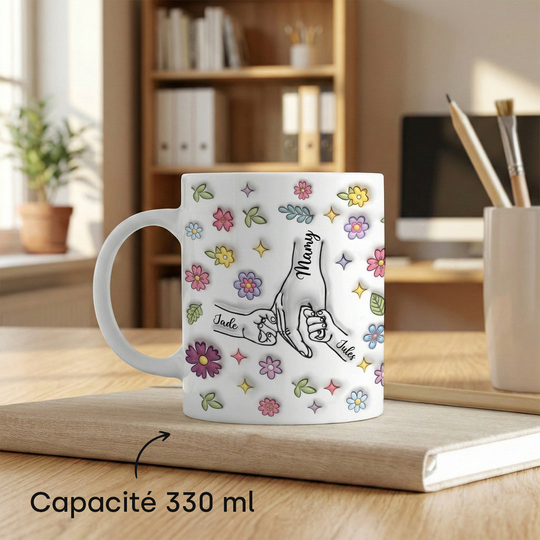 Tasse personnalisée "Mains"