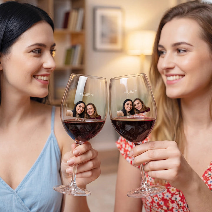 Verre à vin personnalisé "Meilleurs Amis"