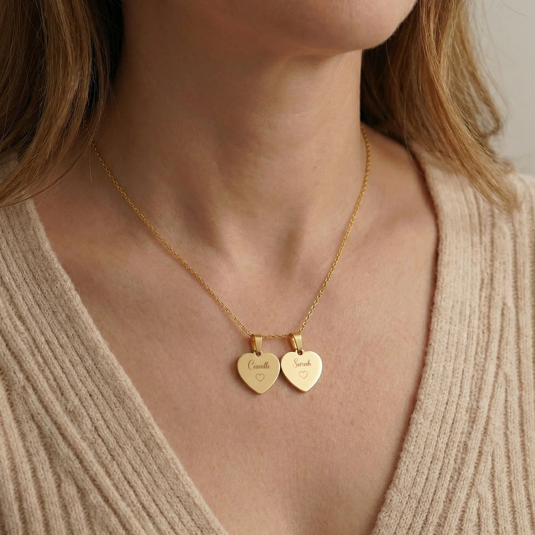 Collier personnalisé cœur "Maman"