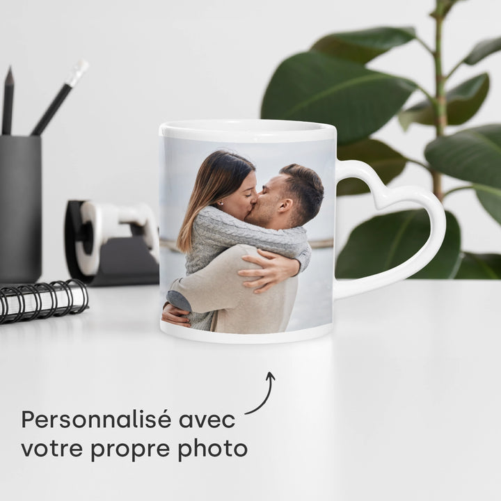 Tasse cœur « Photo » personnalisée avec votre propre photo de couple market_france