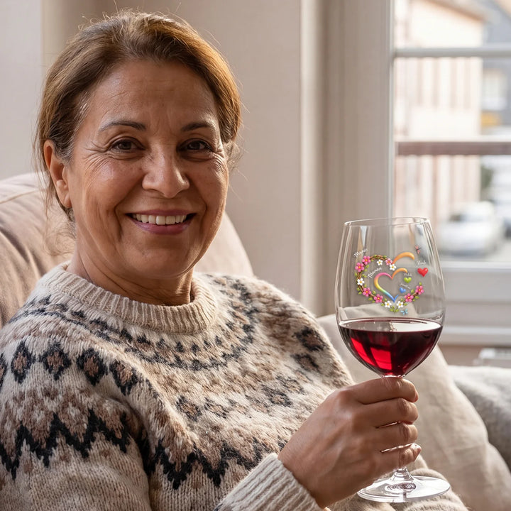 Verre à vin personnalisé “Maman / Mamie”
