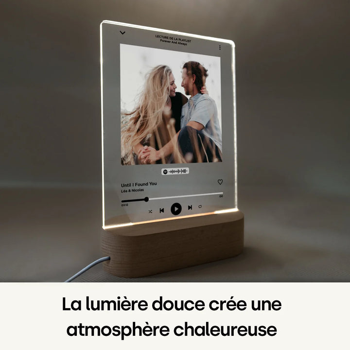 Lumière acrylique personnalisée « Chanson préférée » – Veilleuse