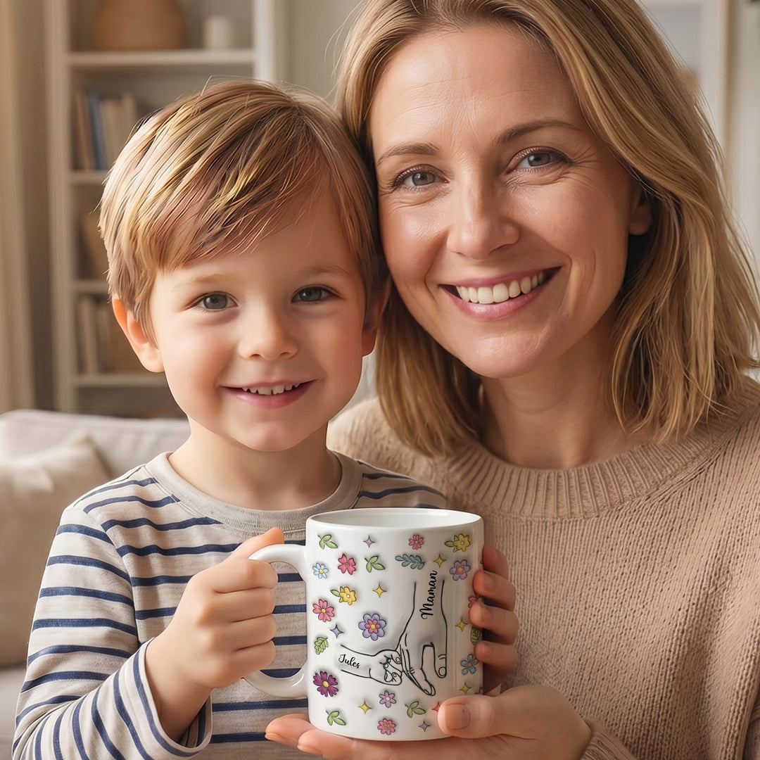 Tasse personnalisée "Mains"