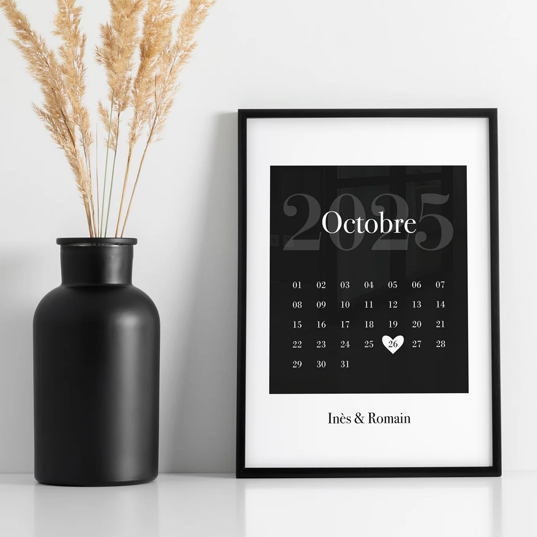 Affiche du calendrier "Notre date spéciale"