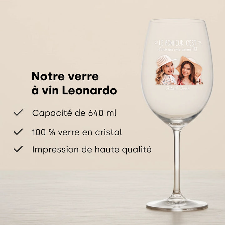Verre à vin personnalisé "Meilleurs Amis"