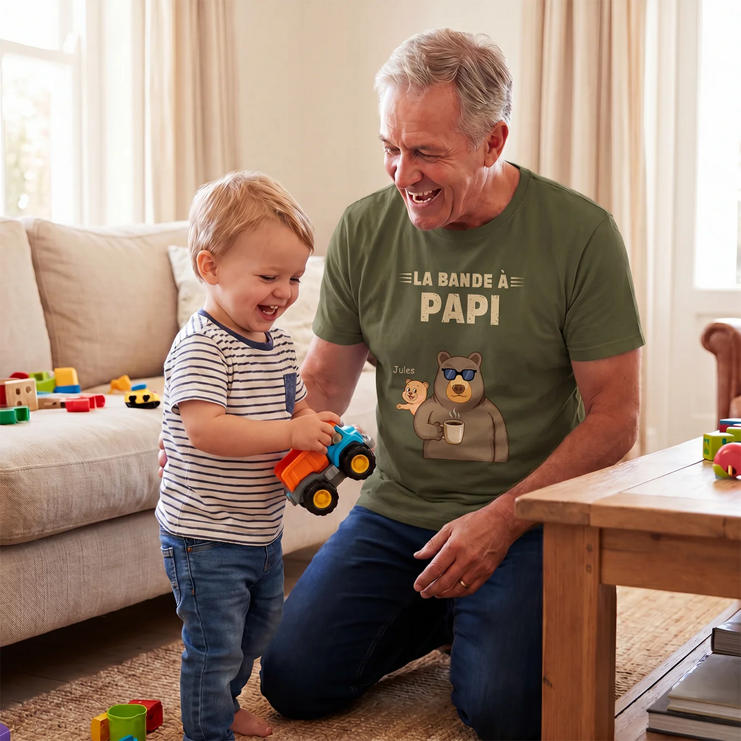T-shirt Personnalisé “Ours” pour Papa avec Noms