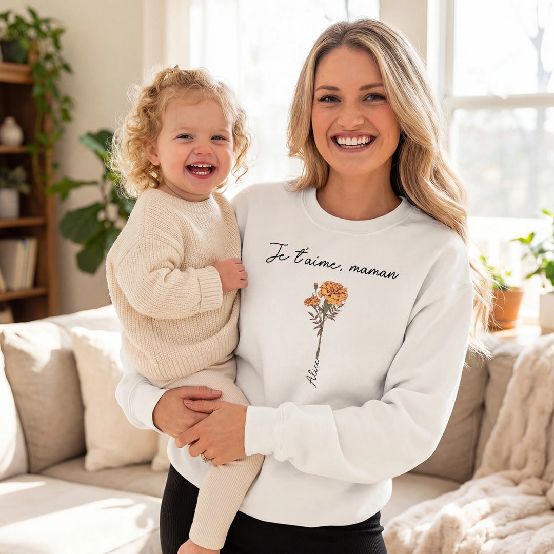 Sweat personnalisé "Le Jardin de Maman"