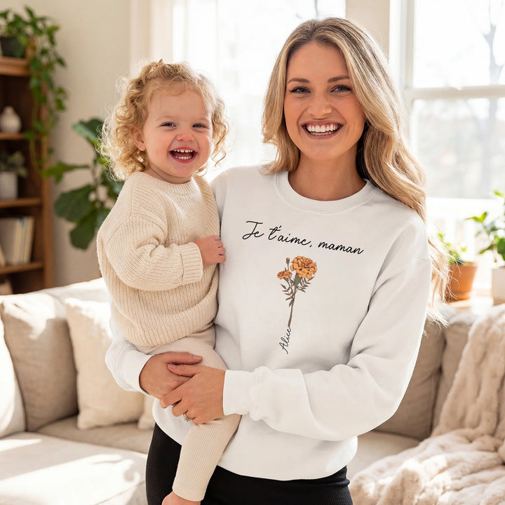 Sweat personnalisé "Le Jardin de Maman"