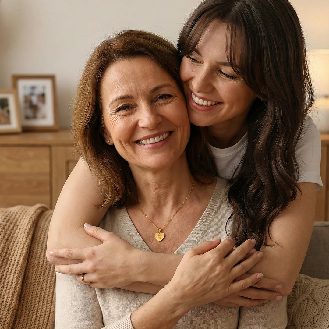 Collier personnalisé cœur "Maman"