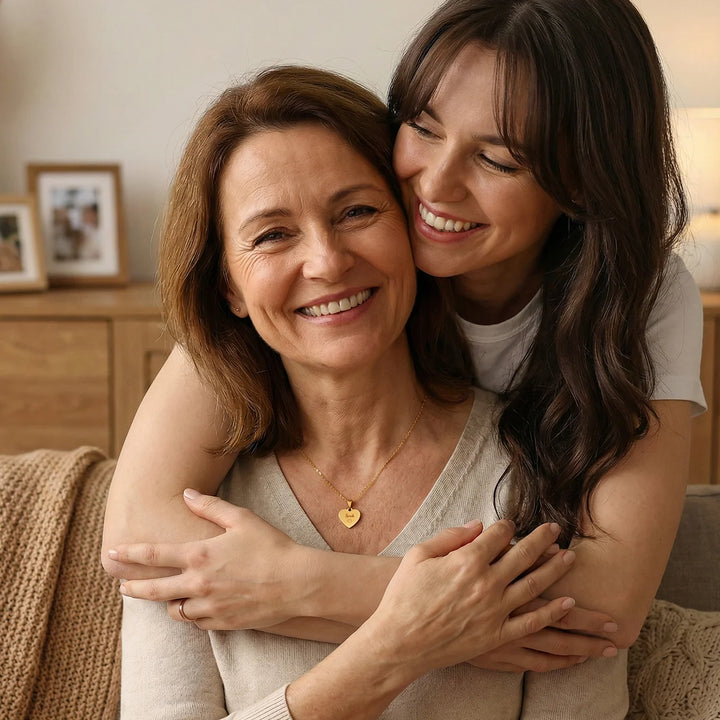 Collier personnalisé cœur "Maman"
