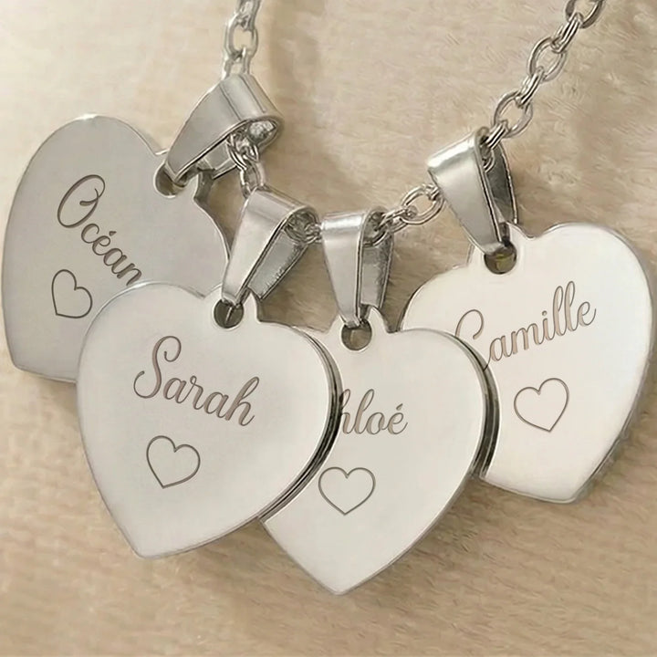Collier personnalisé cœur "Maman"