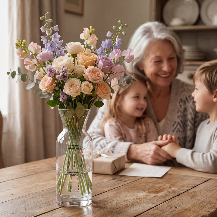 Vase personnalisée "Le jardin de Mamie"
