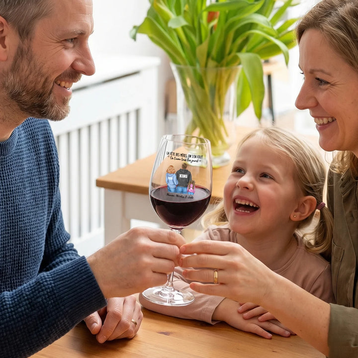 Verre à vin personnalisé “J’en ai rien à secouer de la fête des mères”