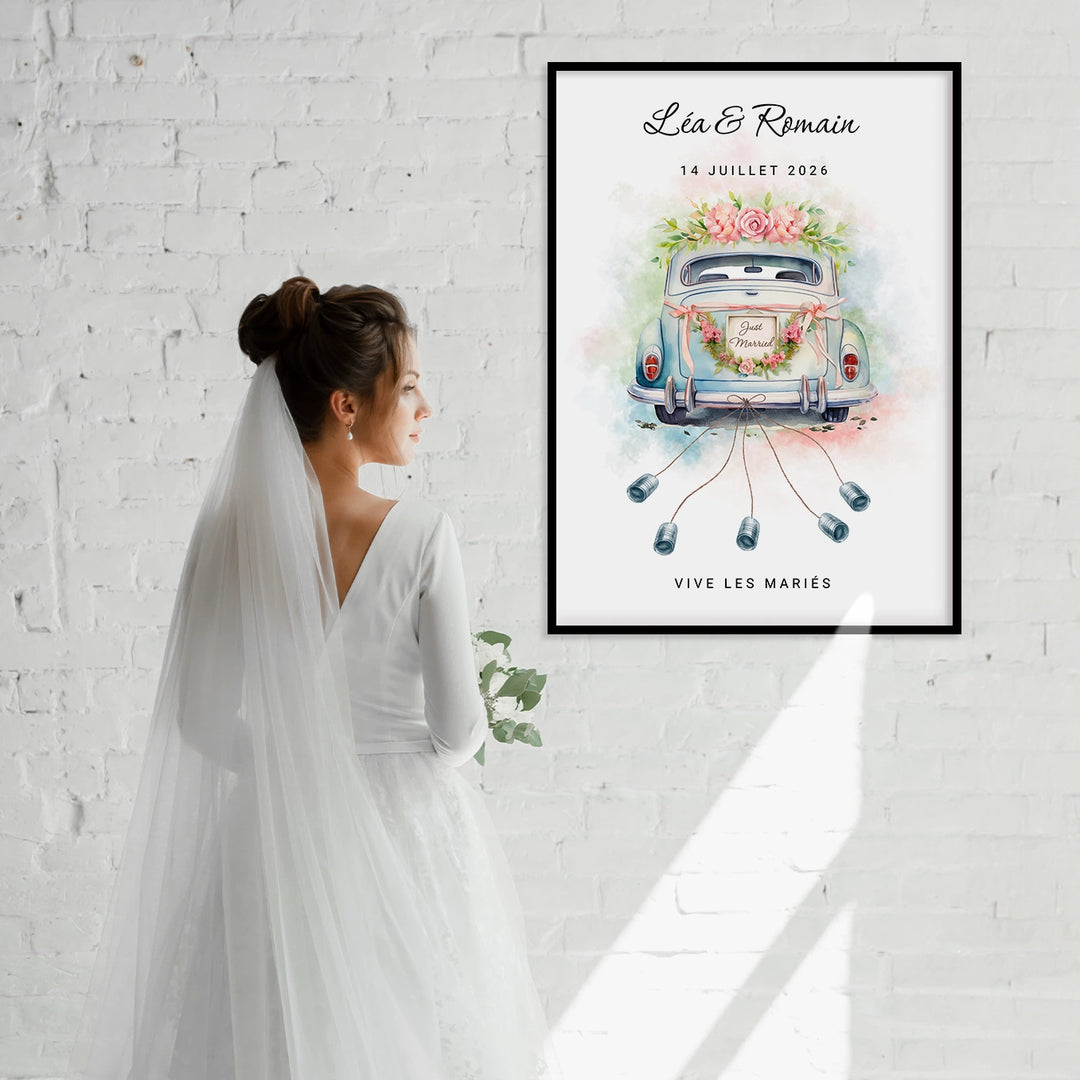 Affiche personnalisée « Vive les mariés » - famwalls, market_france
