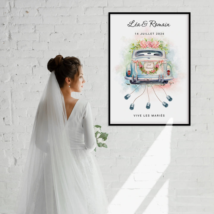 Affiche personnalisée « Vive les mariés » - famwalls, market_france