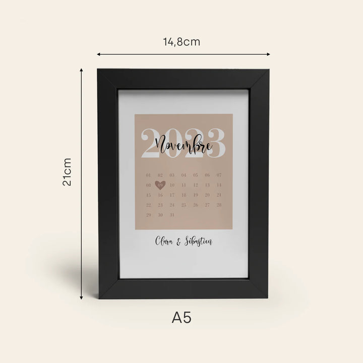 Cadre photo LED avec photo personnalisée « Notre date spéciale »