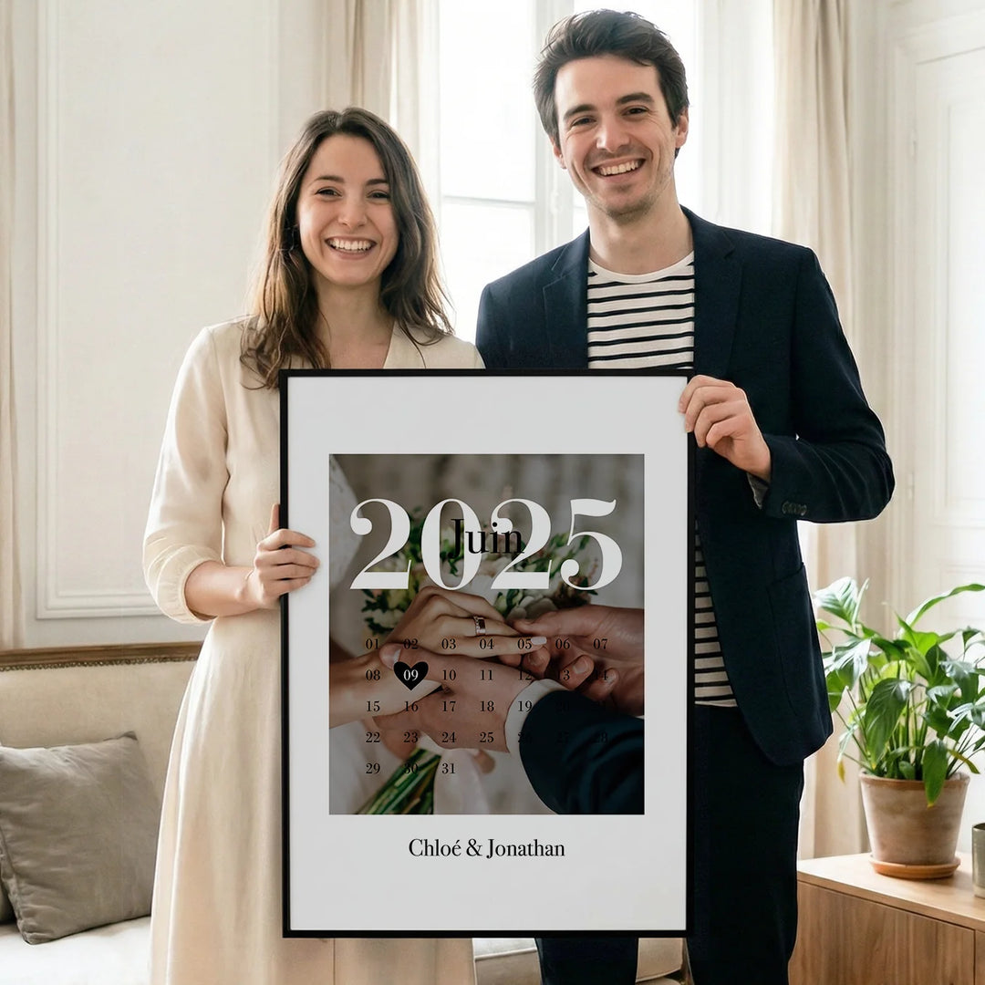 Affiche du calendrier "Notre date spéciale"