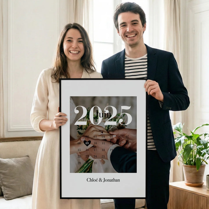 Affiche du calendrier "Notre date spéciale"