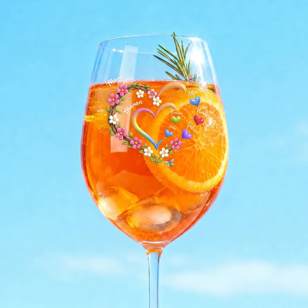 Verre à vin personnalisé “Maman / Mamie”