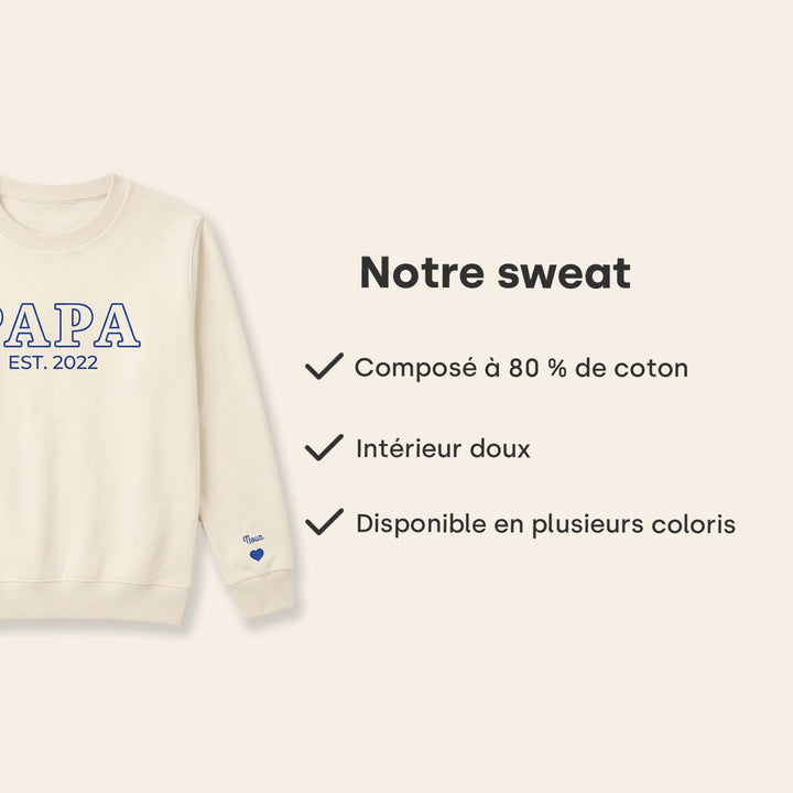 Sweat personnalisé en duo "Parents"