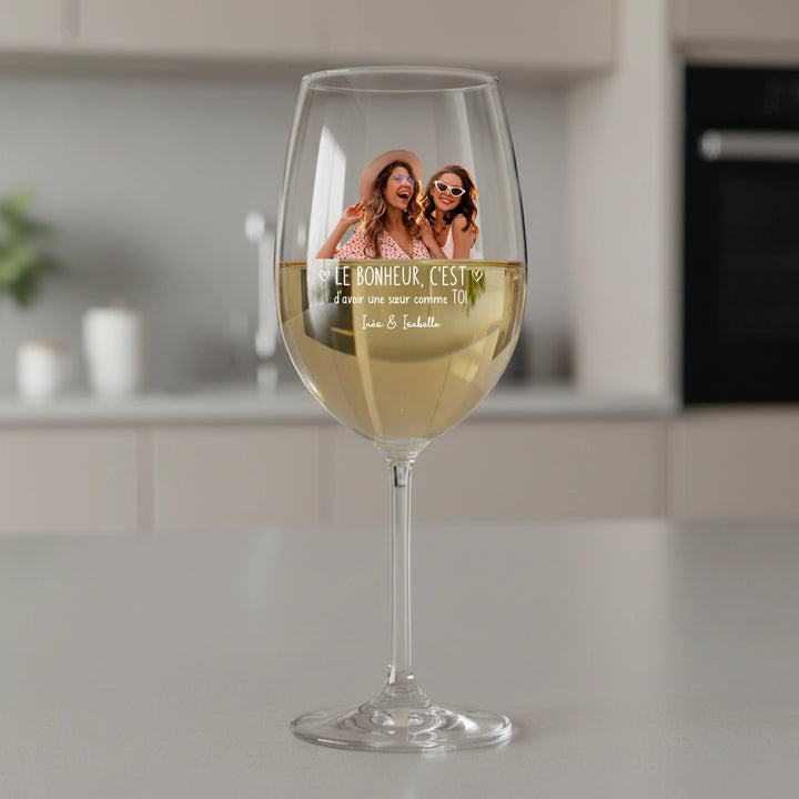 Verre à vin personnalisé "Meilleurs Amis"