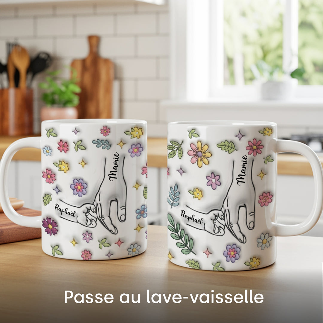 Tasse personnalisée "Mains"