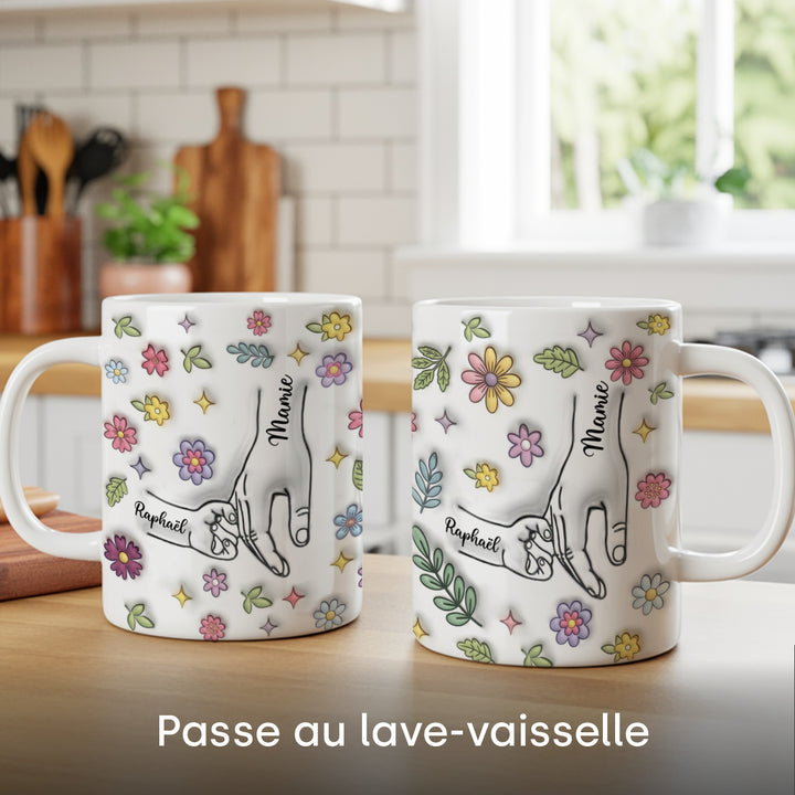 Tasse personnalisée "Mains"