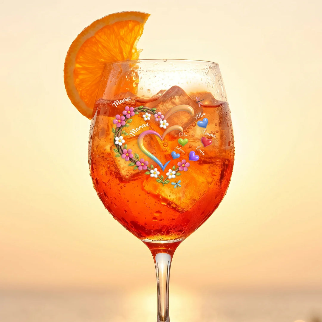 Verre à vin personnalisé “Maman / Mamie”
