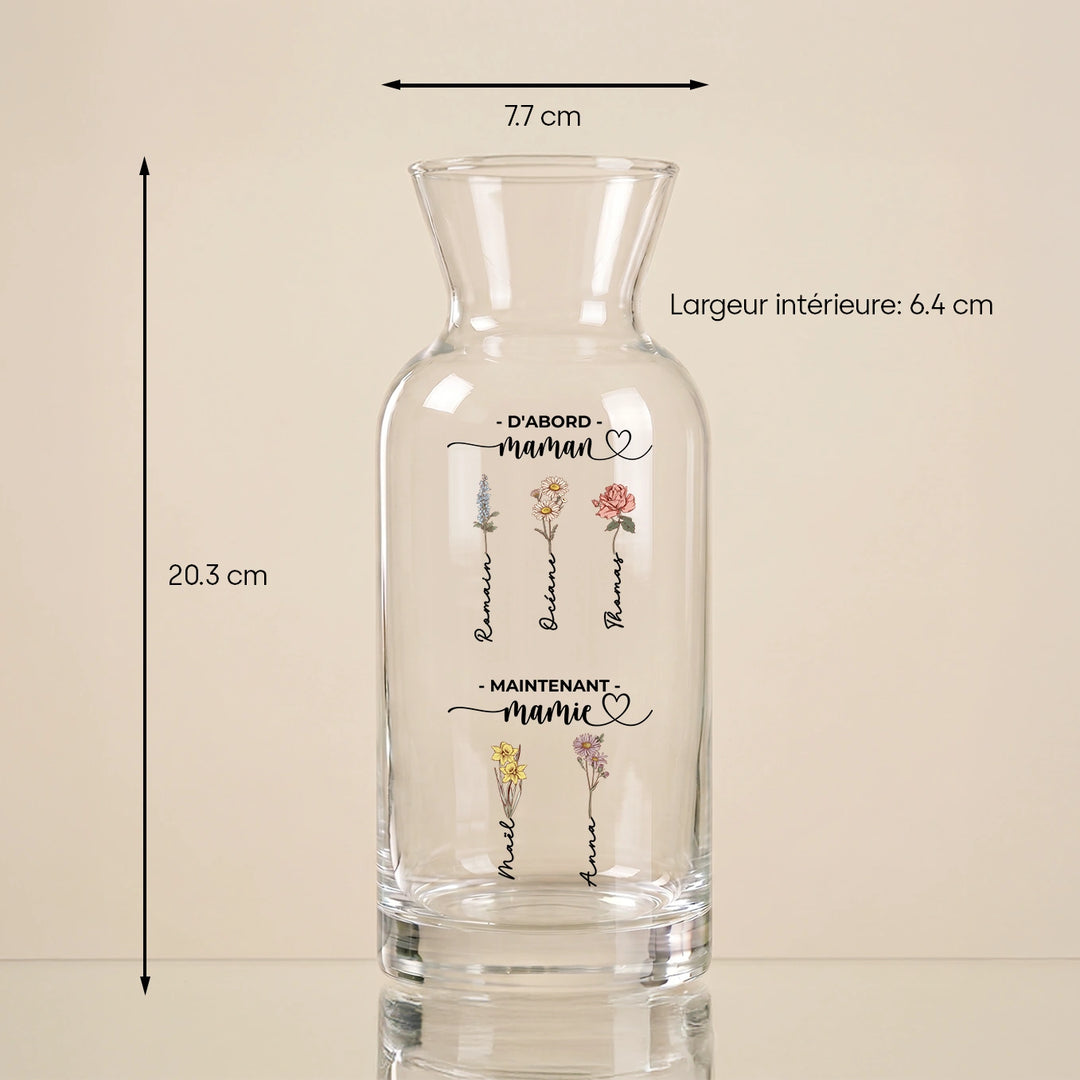Vase personnalisée "Le jardin de Mamie"
