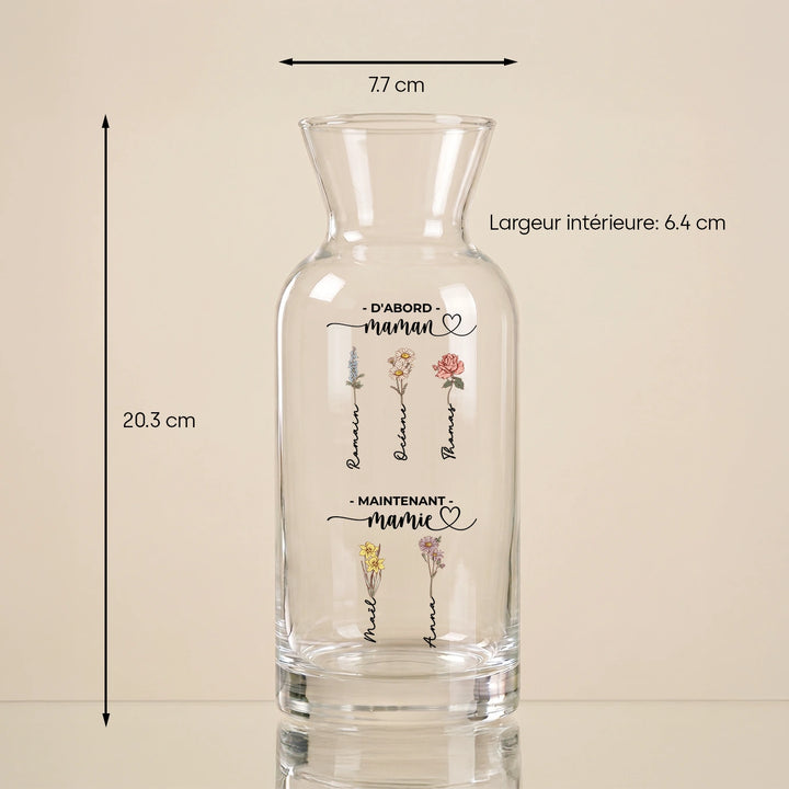 Vase personnalisée "Le jardin de Mamie"