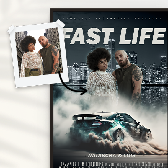 Filmposter "Fast Life" famwalls