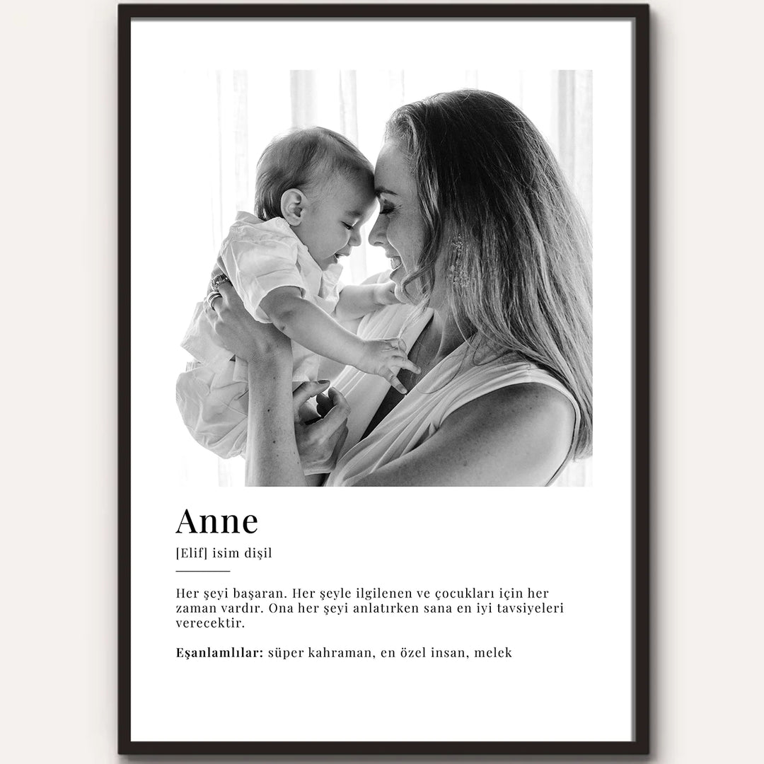 Fotoposter "Anne Definition" Türkisch famwalls