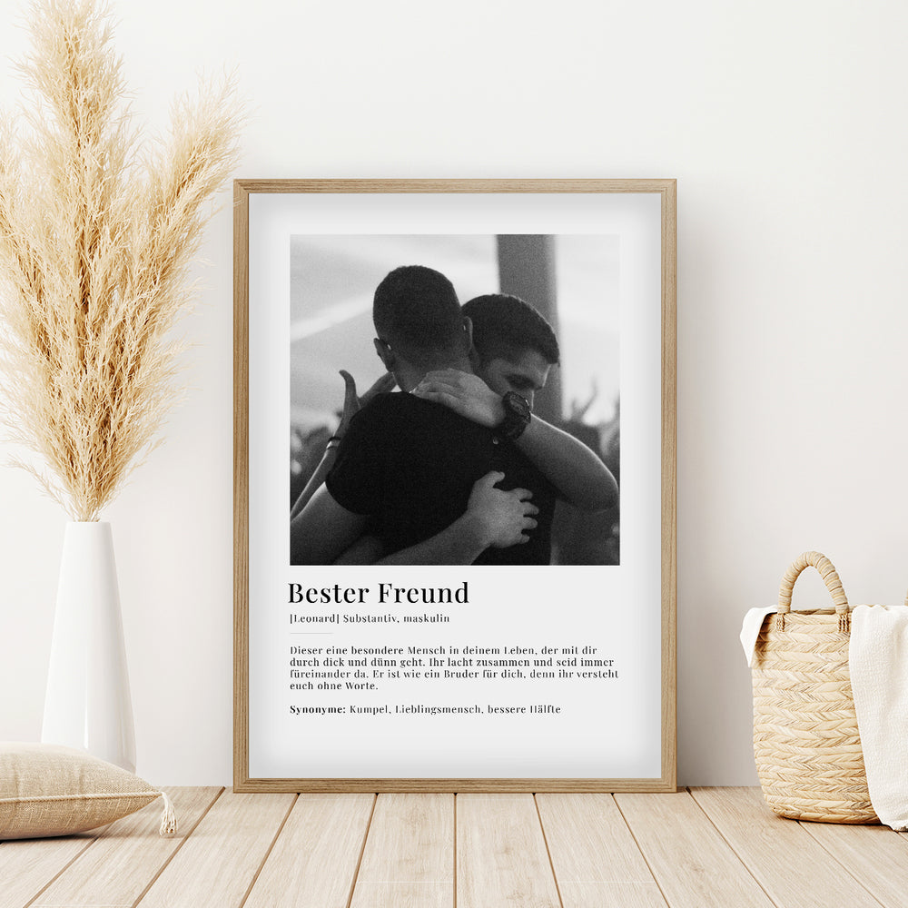 Fotoposter "Bester Freund Definition" famwalls