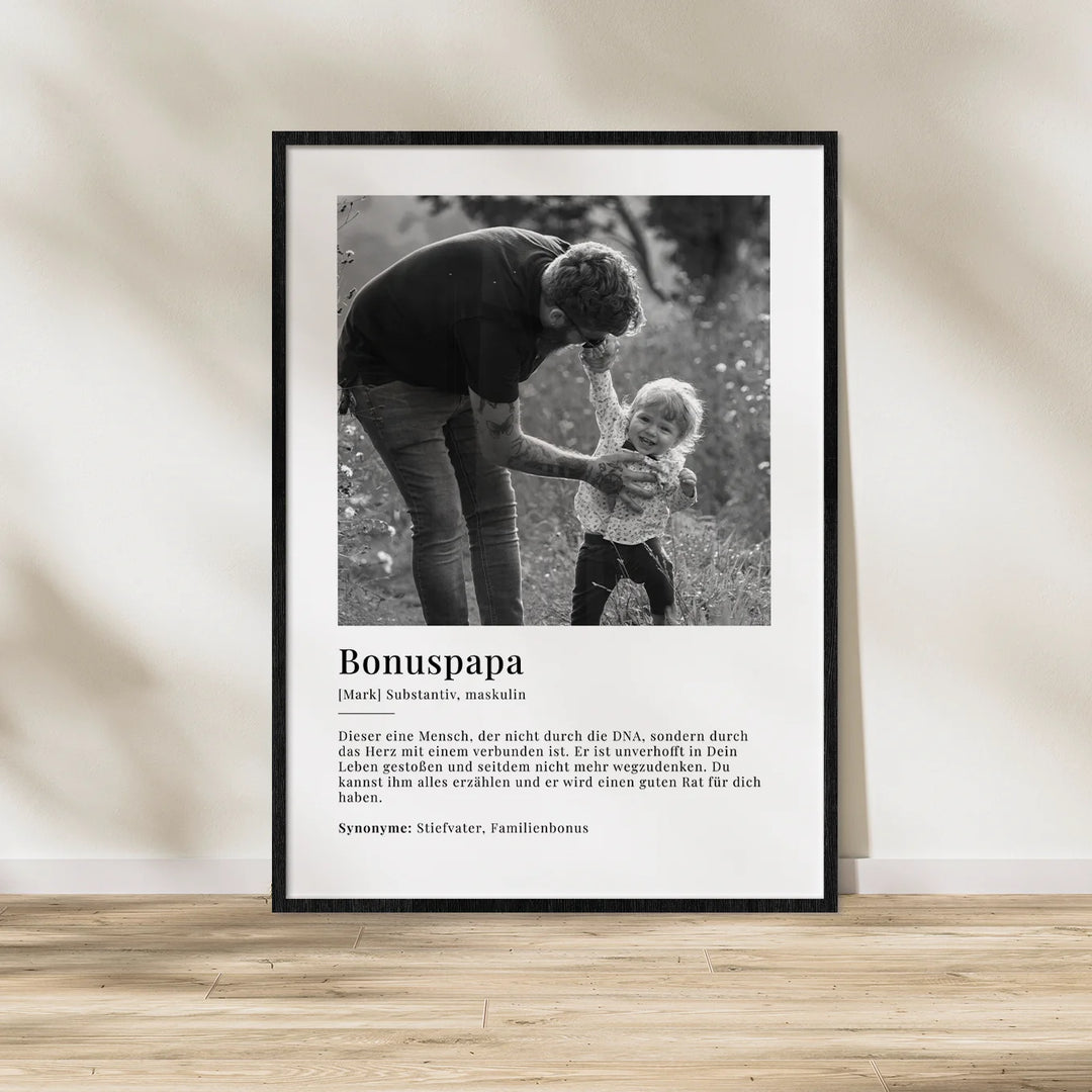 Fotoposter "Bonuspapa Definition" famwalls