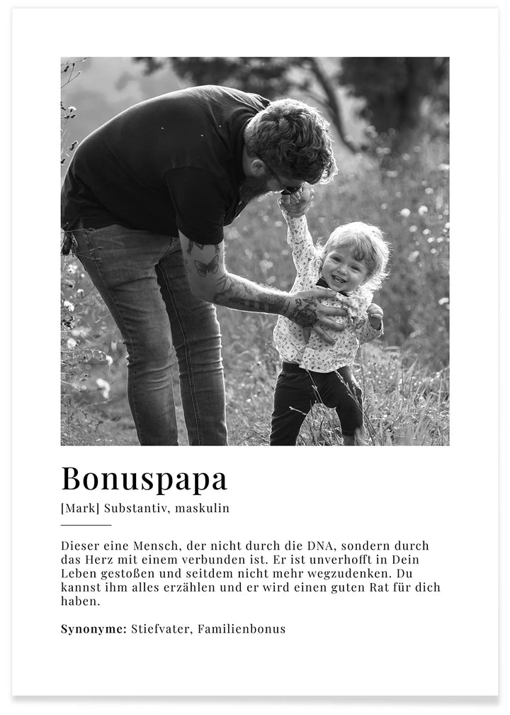 Fotoposter "Bonuspapa Definition" famwalls