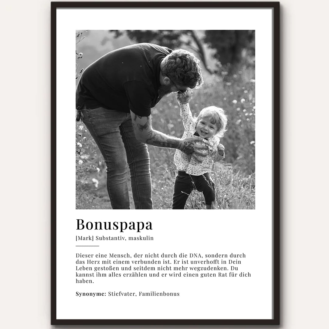 Fotoposter "Bonuspapa Definition" famwalls