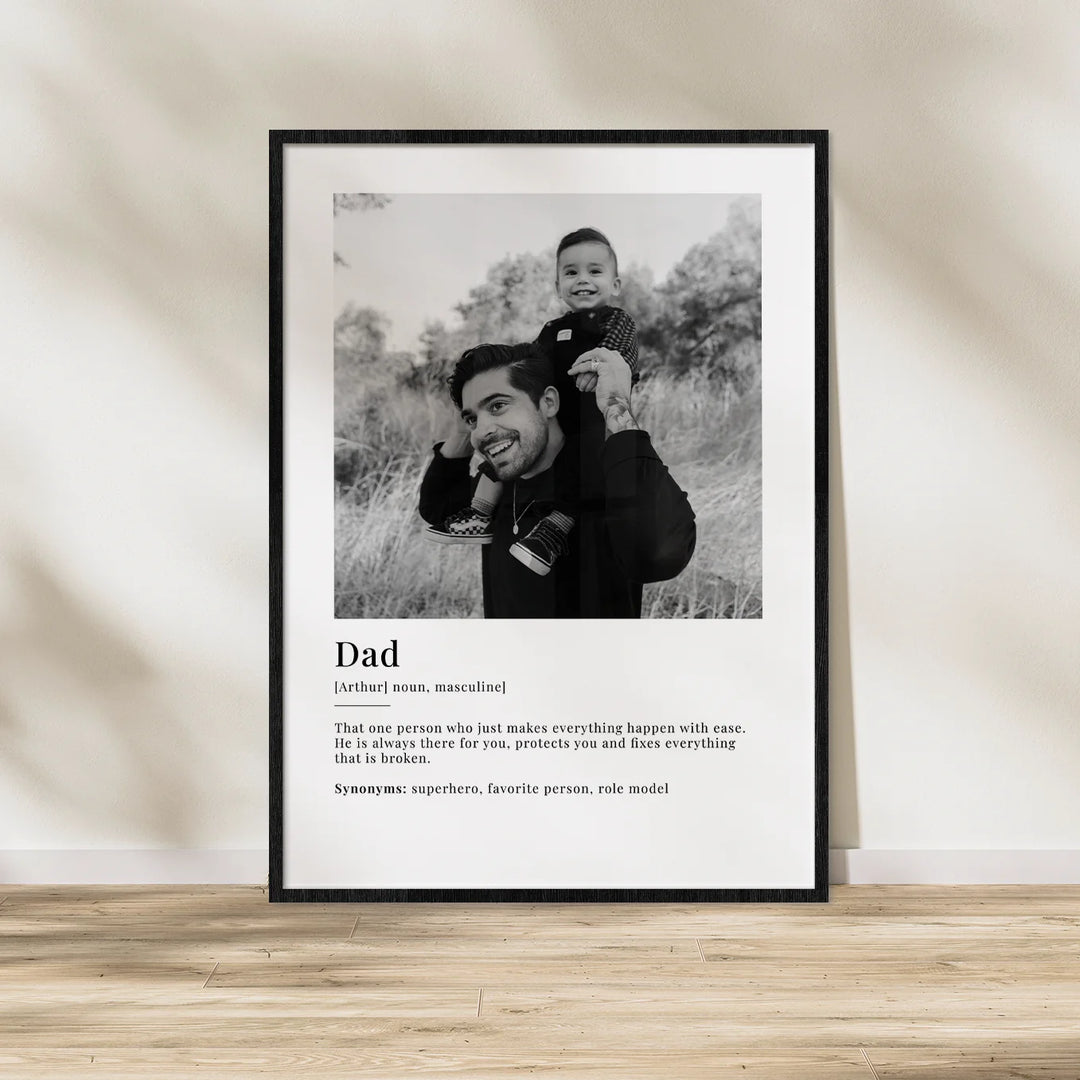 Fotoposter "Dad Definition" Englisch famwalls