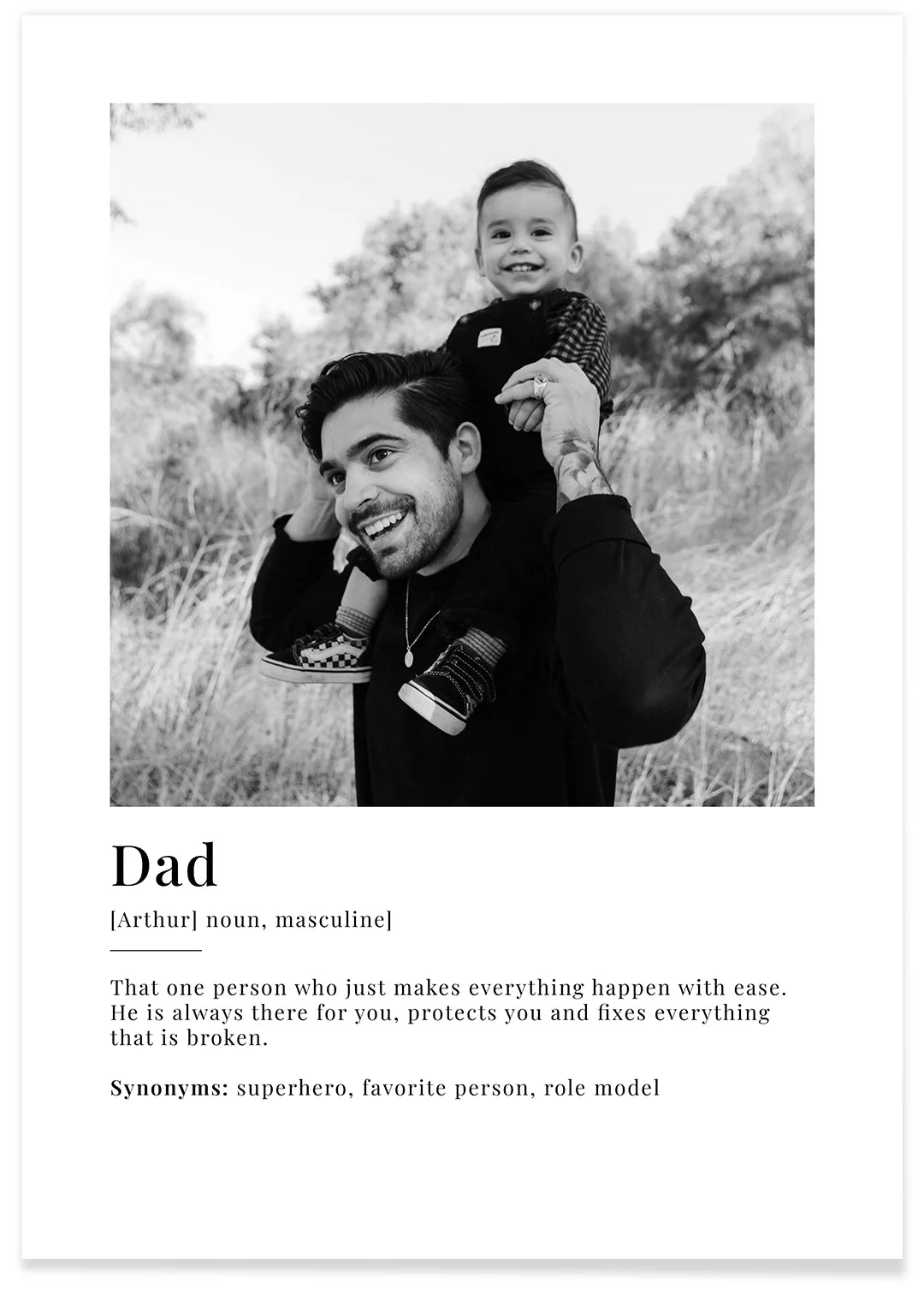 Fotoposter "Dad Definition" Englisch famwalls