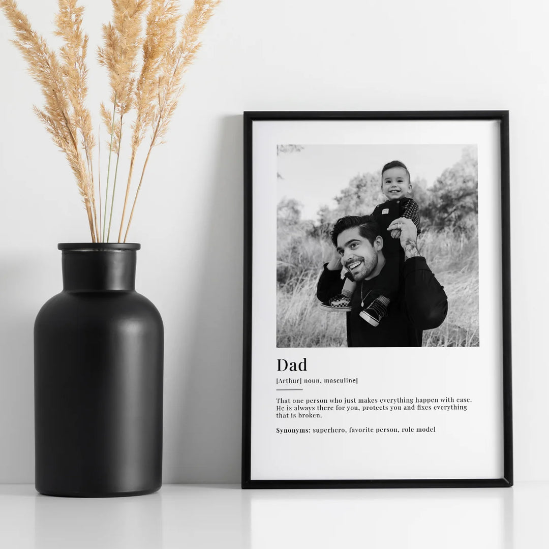 Fotoposter "Dad Definition" Englisch famwalls