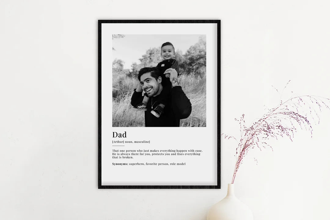 Fotoposter "Dad Definition" Englisch famwalls