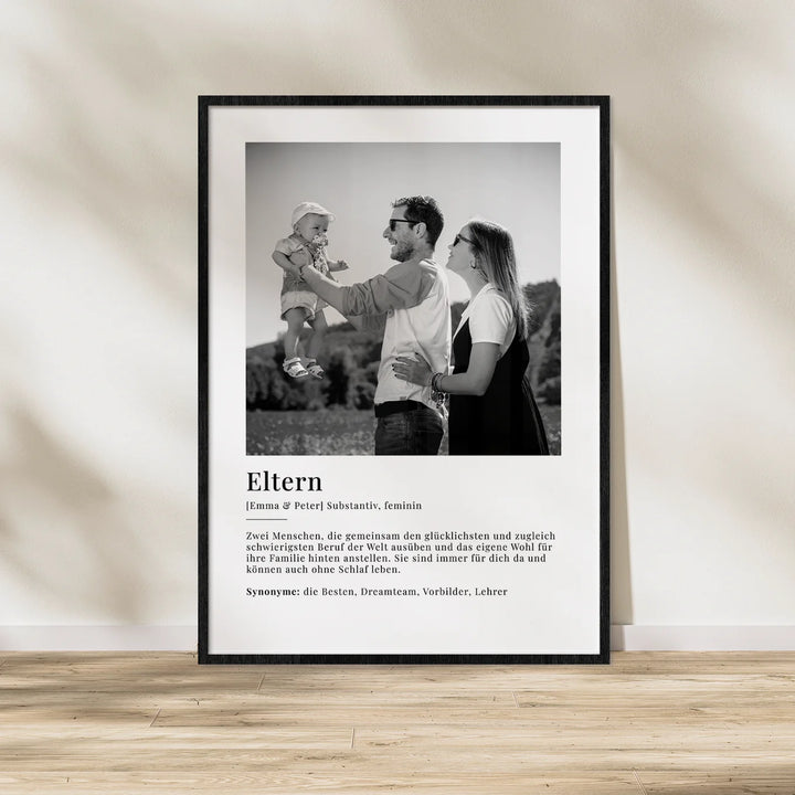 Fotoposter "Eltern Definition" famwalls