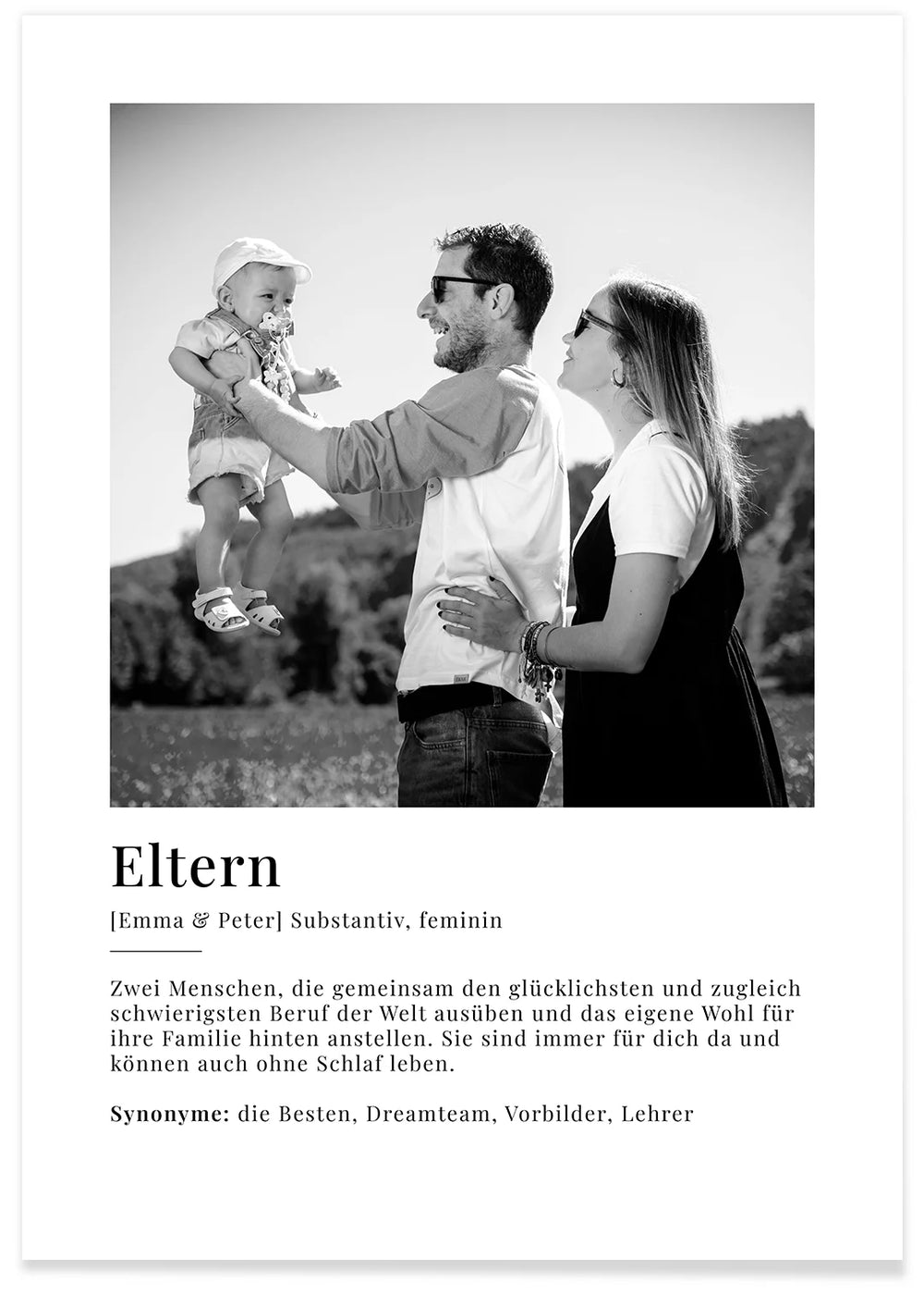 Fotoposter "Eltern Definition" famwalls