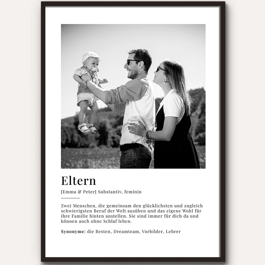 Fotoposter "Eltern Definition" famwalls