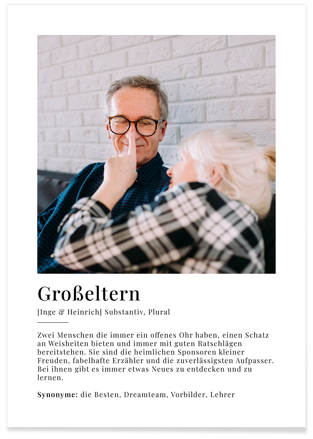 Fotoposter "Großeltern Definition" famwalls