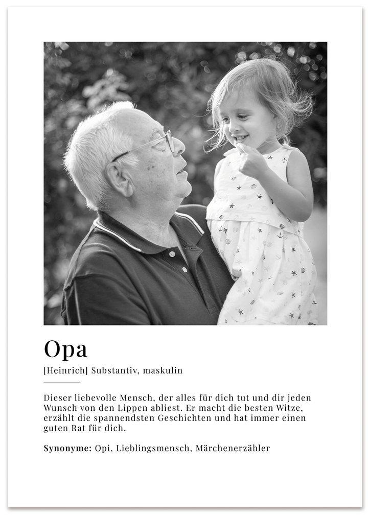 Fotoposter "Opa Definition" famwalls