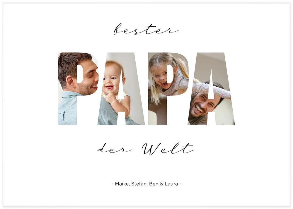 Fotoposter "Papa Wort" famwalls