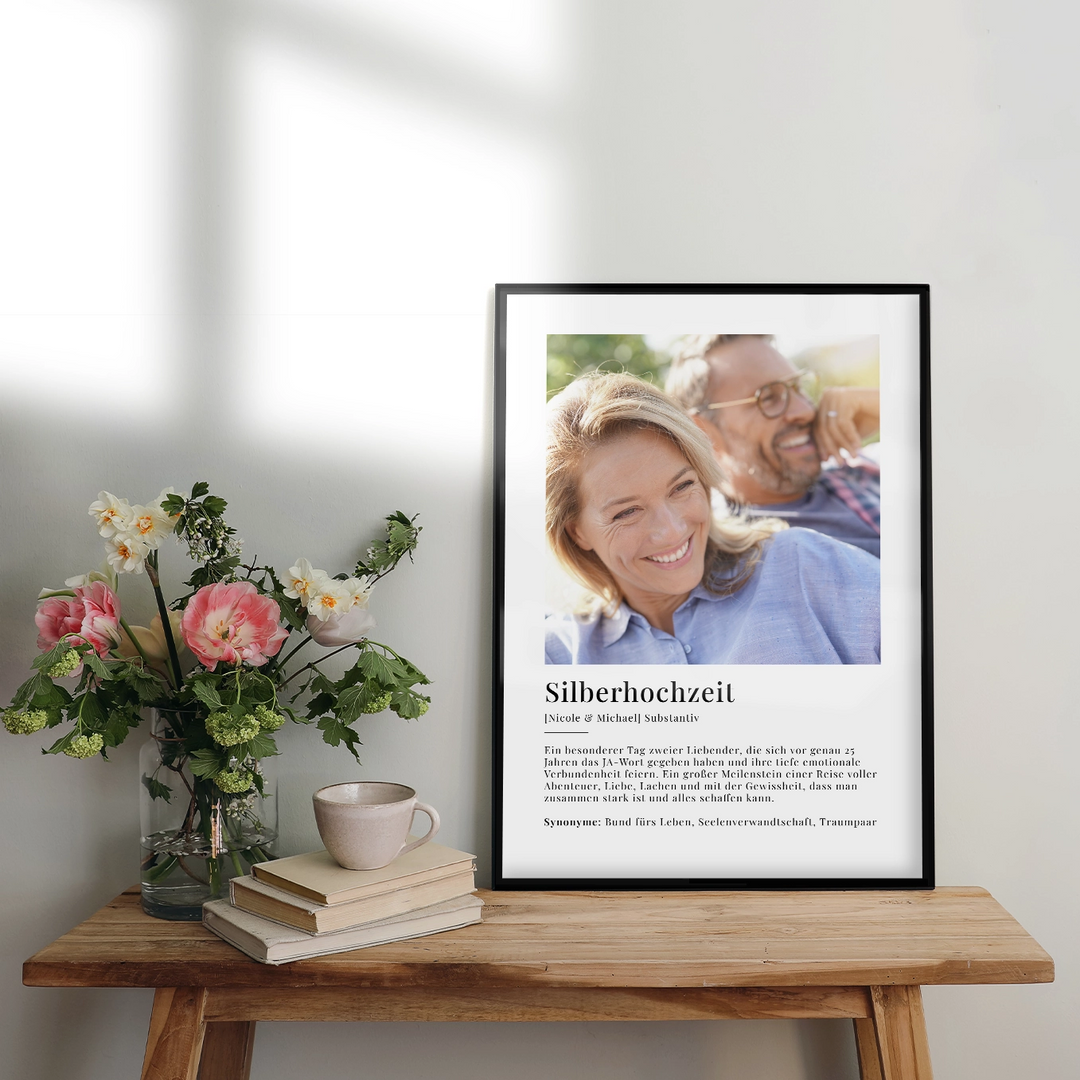 Fotoposter "Silberhochzeit Definition" famwalls