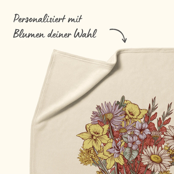 Personalisierte Decke ''Blumenstrauss'' famwalls