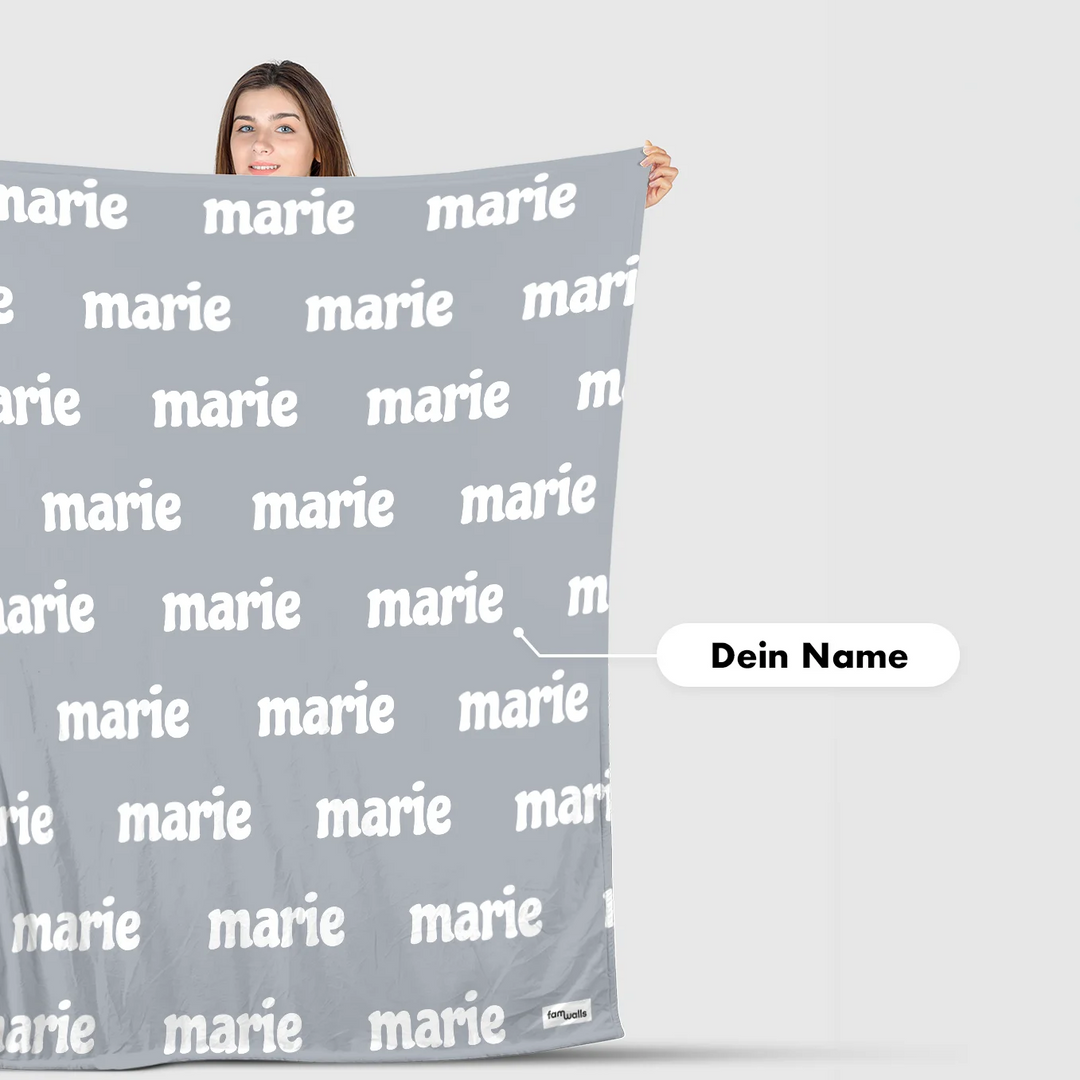 Personalisierte Decke “Dein Name” famwalls